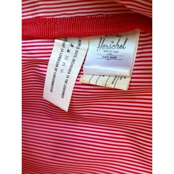 Herschel Mini Backpack Yellow Red Stripe Interior Goldtone Zippers‎ - Picture 7 of 7